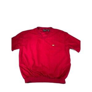Masters Collection Windbreaker Mens large v neck Red Golf Pullover